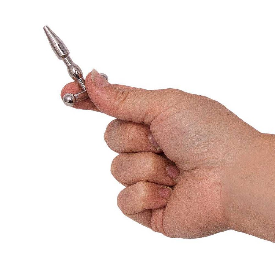 Torment Torment Cock-Stopper Stainless Steel Penis Plug - 2 Inch Silver Medical Play Toys