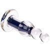 Bondara Bondara Clear Acrylic 10 Function Beaded Butt Plug - 4.5 Inch Clear And Blue Anal Toys