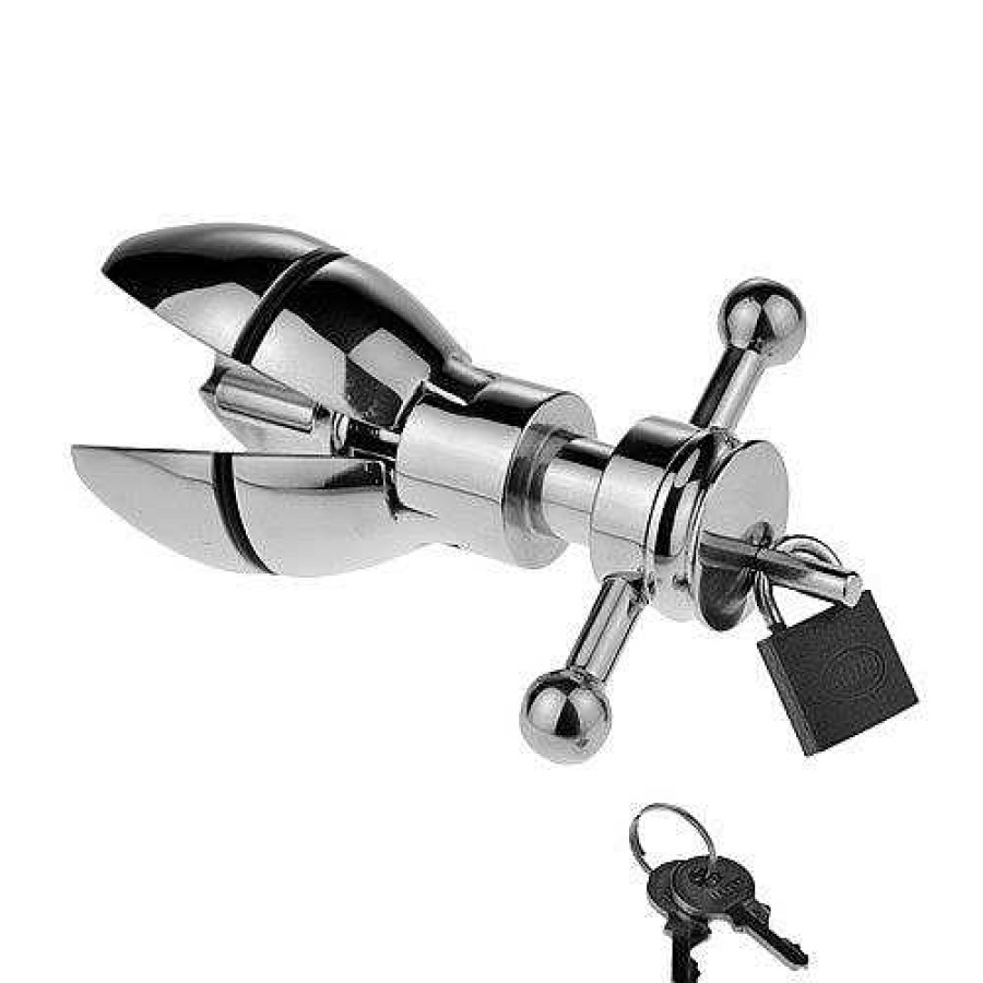 Torment Torment Ultimate Asslock Expanding Anal Chastity Plug Silver Butt Plugs