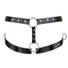 Bondara Svenjoyment Wet Look Cock Ring Harness Black Fetish Clothing