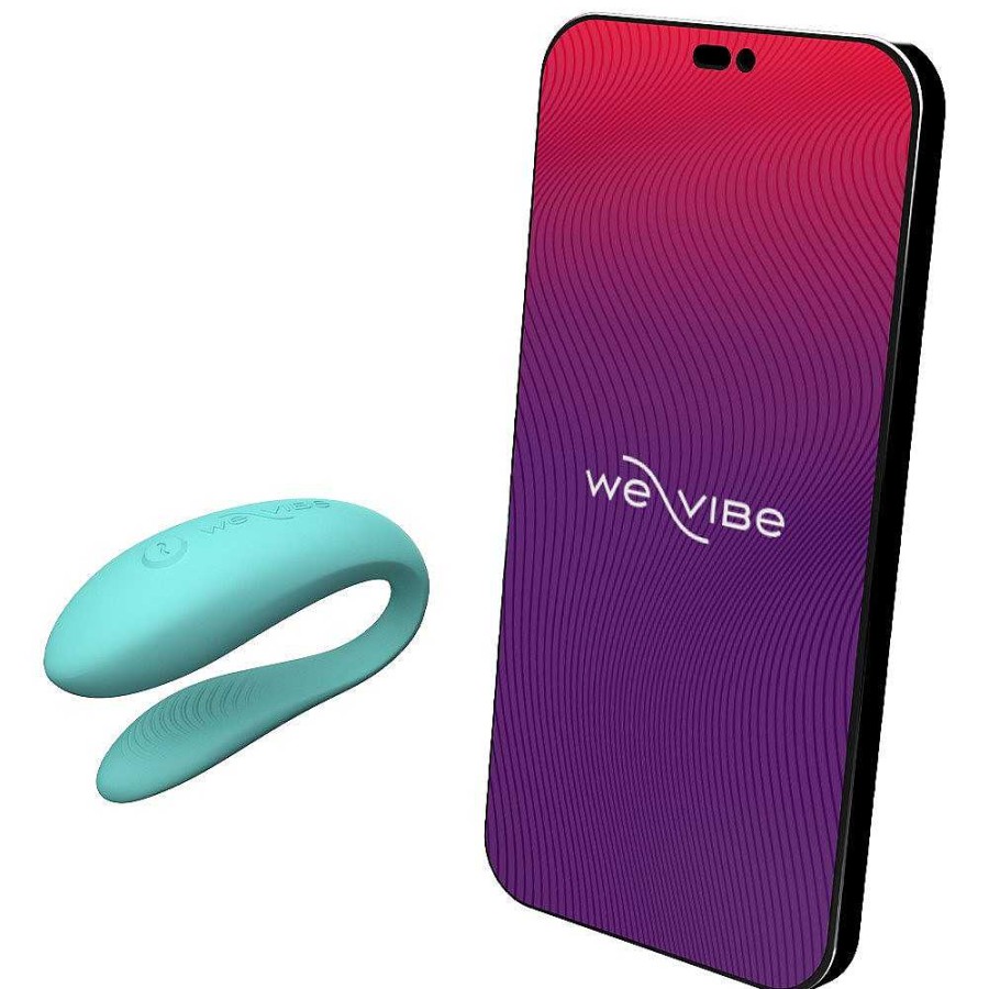 We-Vibe We-Vibe Sync Lite 10 Function App Controlled Couples Vibrator Aqua Vibrators