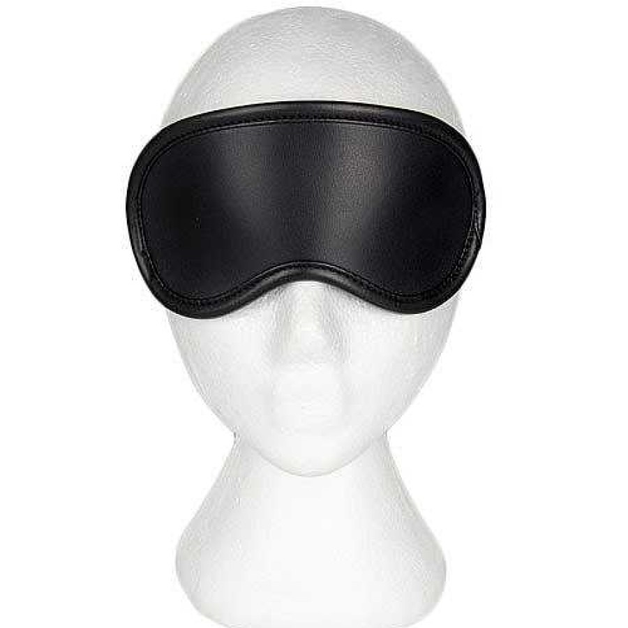 Bondara Boutique Bondara Faux Leather Blindfold Black Blindfolds, Hoods & Masks