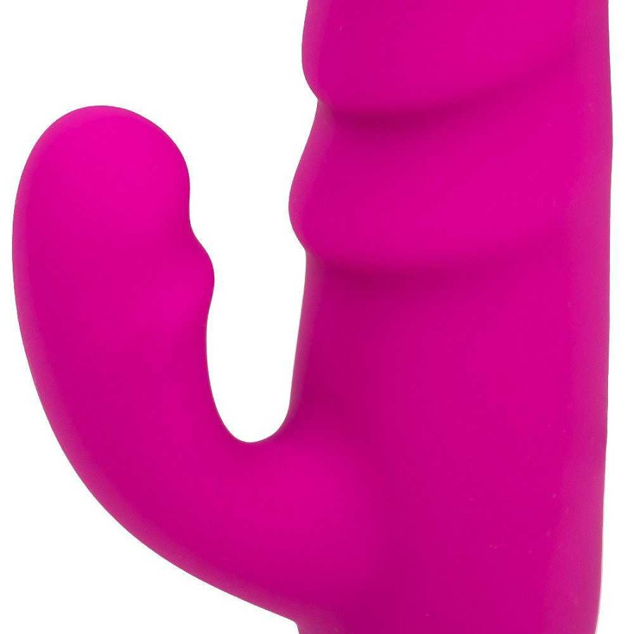 Bondara Bondara Silicone 20 Function Girthy Ridged Rabbit Vibrator Pink Vibrators