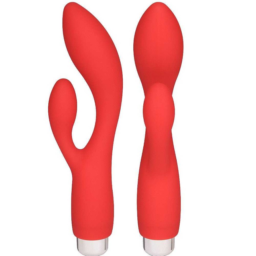 Bondara Bondara Frisky Business Silicone 10 Function Rabbit Vibrator Red Vibrators