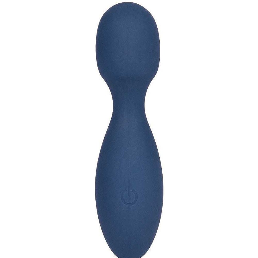 Bondara Bondara Love Strike Silicone 10 Function Mini Wand Vibrator Navy Vibrators