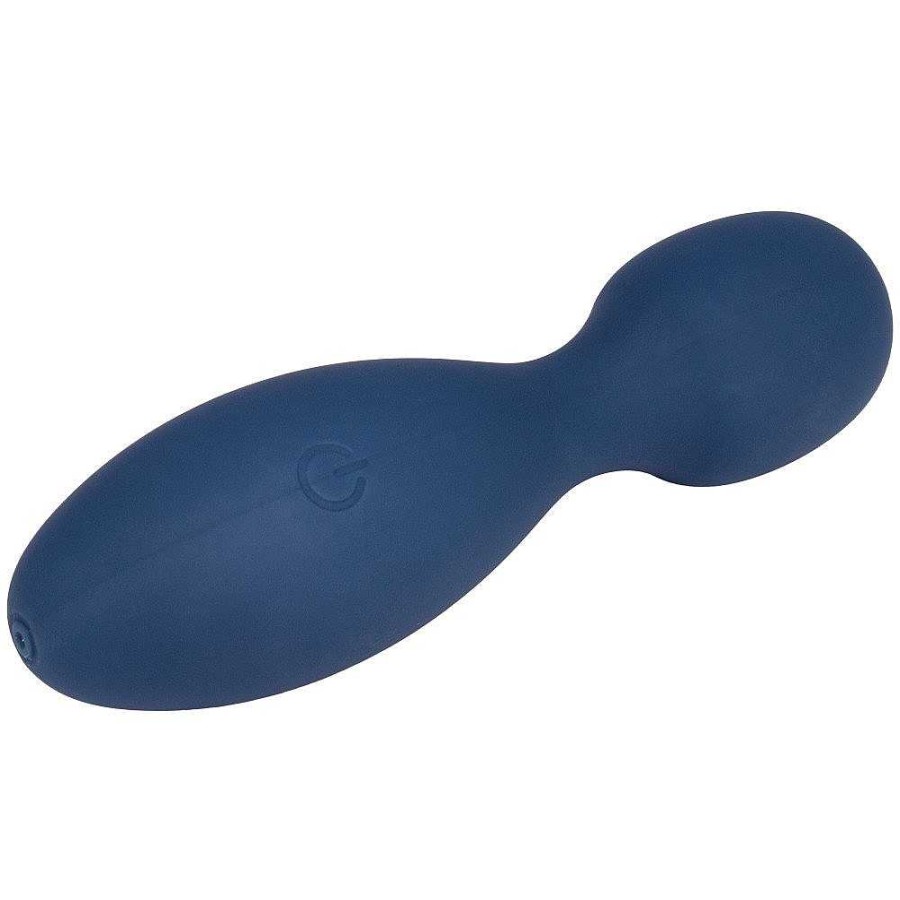 Bondara Bondara Love Strike Silicone 10 Function Mini Wand Vibrator Navy Vibrators