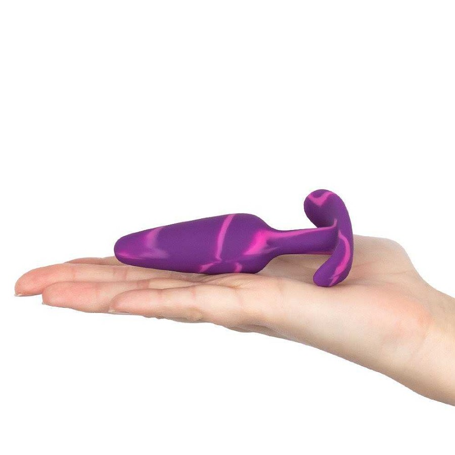 Bondara Mon Amour Purple Marble Silicone Butt Plug - 4, 4.8 Or 5.8 Inch Purple And Pink Marble Butt Plugs