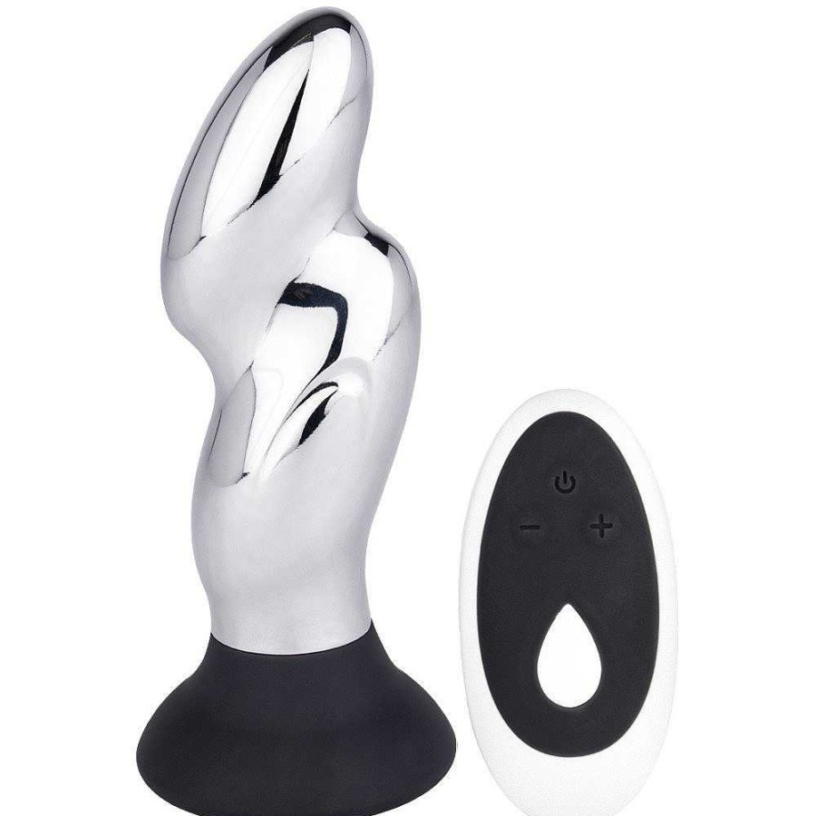 Bondara Bondara Bum Hummer 10 Function Stainless Steel Butt Plug - 5.5 Inch Silver Anal Toys