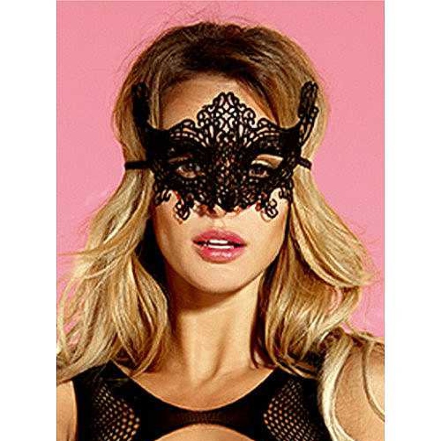 Bondara Bondara Flirt Lace Eye Mask Black Fetish Clothing