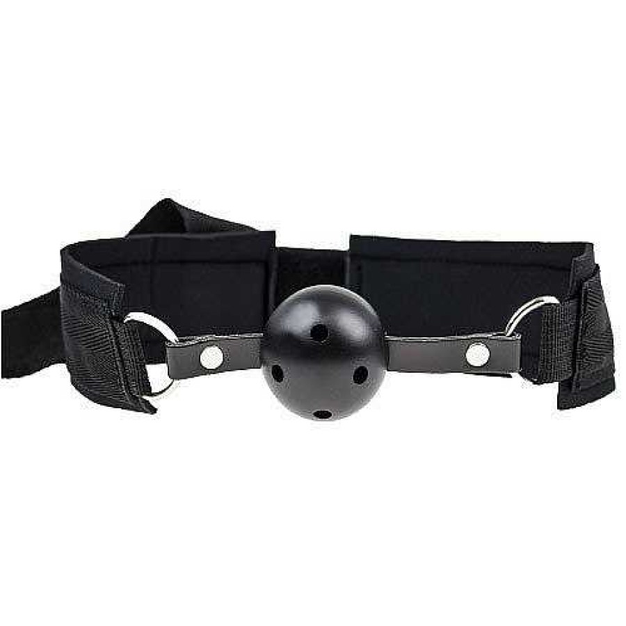 Bondara Bondara Ball Gag To Handcuffs Restraint Black Bondage Restraints & Handcuffs