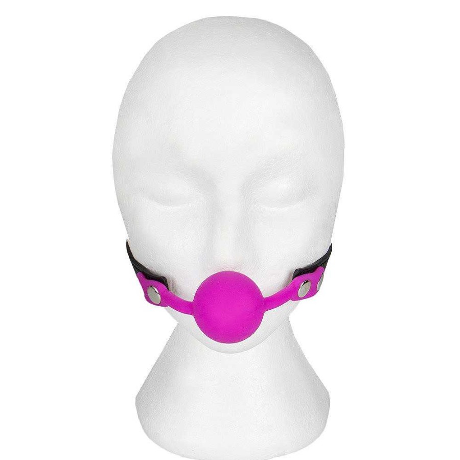 Bondara Bondara Humble Humiliation Purple Silicone Ball Gag Purple And Black Ball Gags & Mouth Gags