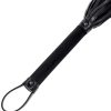 Bondara Bondara Restrain Me Velvet Flogger - 17 Inch Black Floggers, Whips & Ticklers