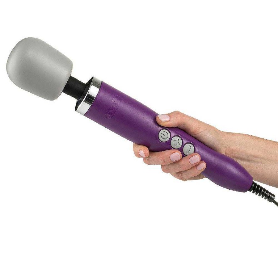 Doxy Doxy Original Purple Multi Speed Massage Wand Vibrator Purple Body, Grey Head Vibrators