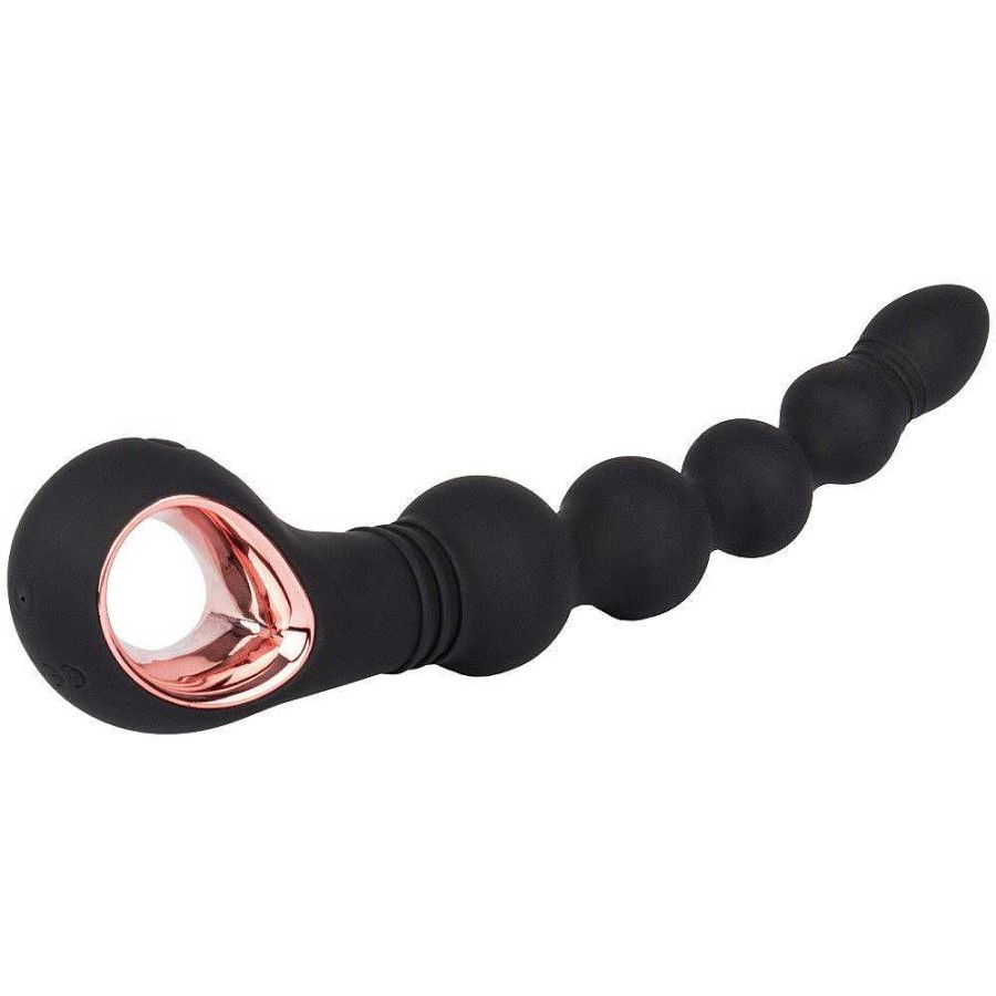 Bondara Bondara Black Rose Gold 16 Function Beaded Anal Vibe - 9 Inch Black And Rose Gold Vibrators