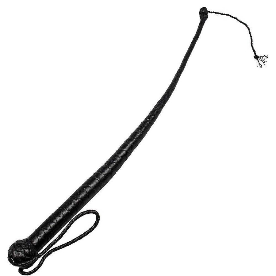 Bondara Bondage Bondara Strike It Lucky Leather Whip - 24 Inch Black Floggers, Whips & Ticklers