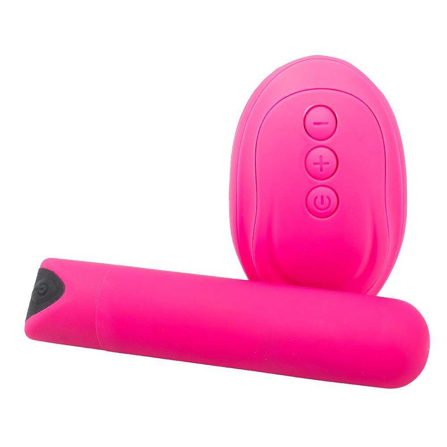 Bondara Bondara 10 Function Remote Control Rechargeable Bullet Vibe Pink Vibrators