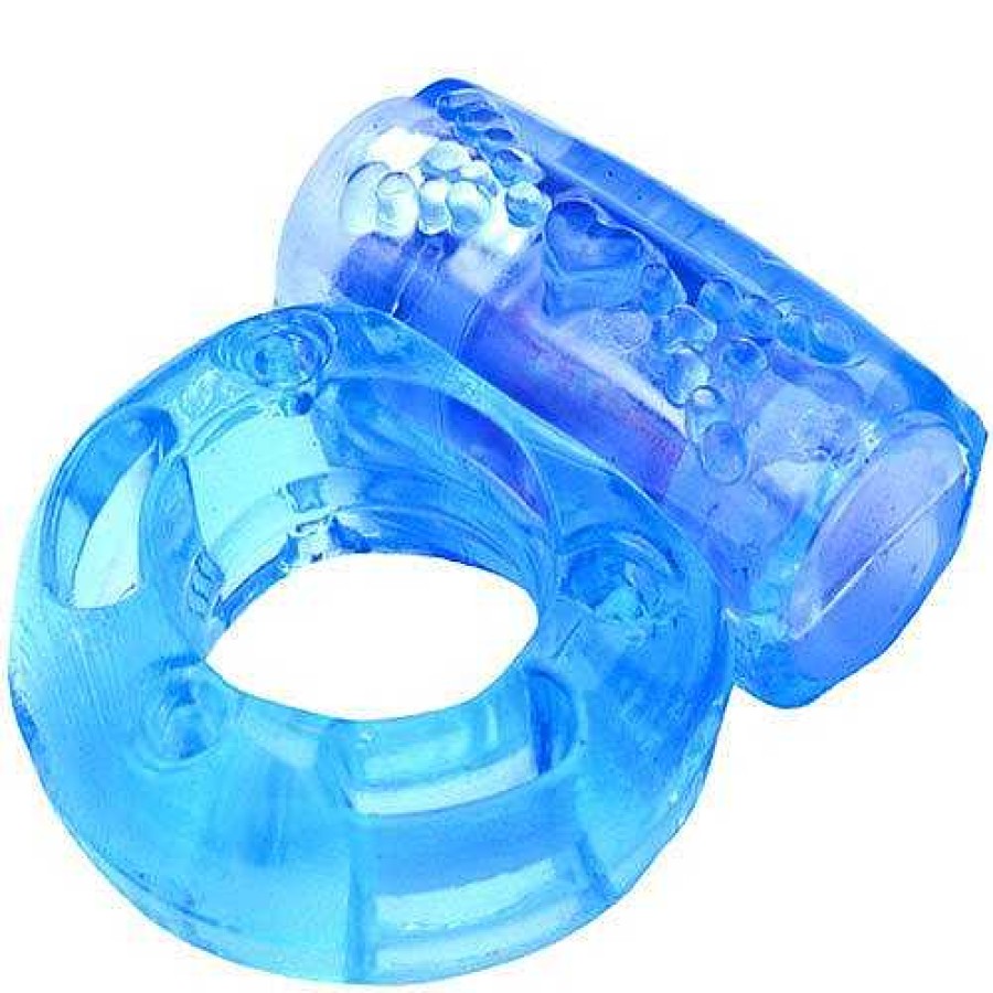 Bondara Bold Basics Blue Vibrating Cock Ring Brilliant Blue Sex Toys For Couples