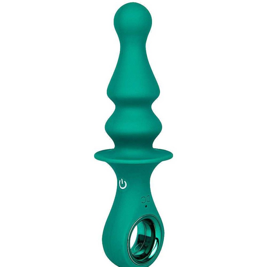 Bondara Bondara Silicone 12 Function Vibrating Butt Plug - 6.5 Inch Green Butt Plugs