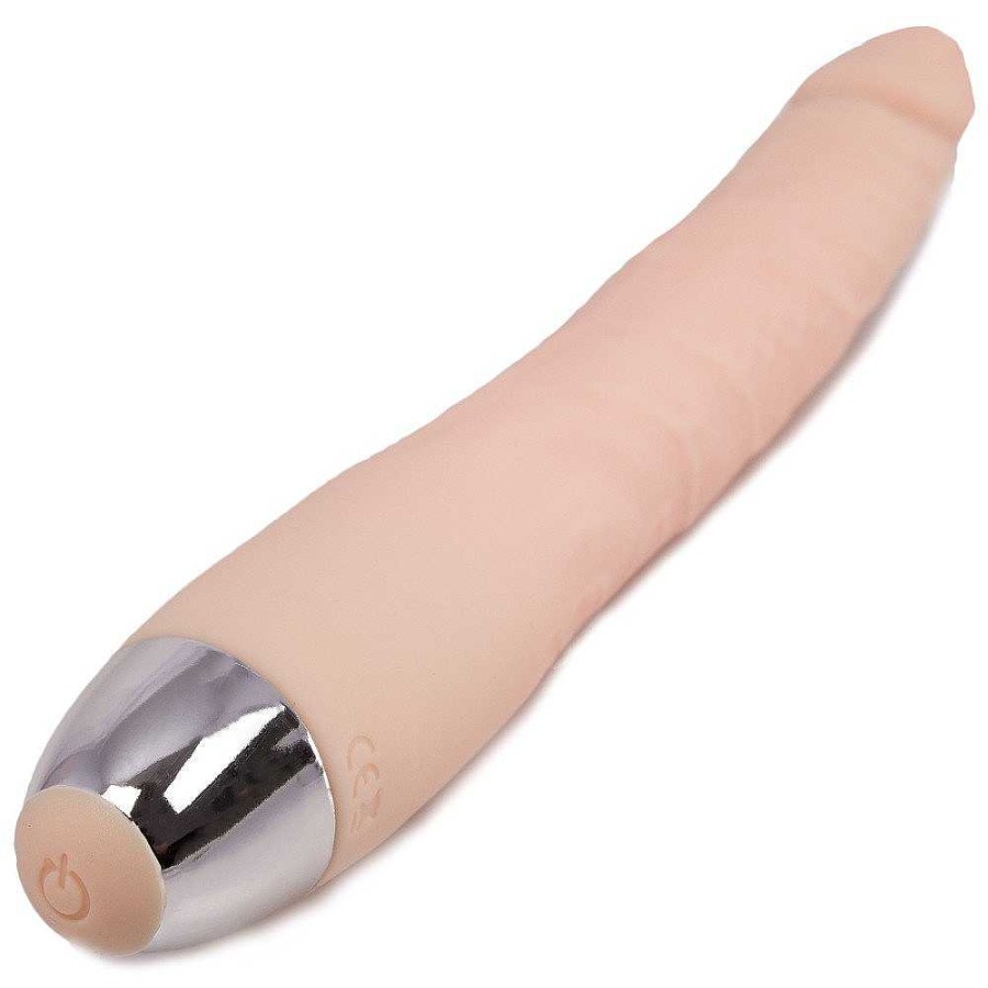 Bondara Bondara Pencil Dick 10 Function Rechargeable Dildo - 8 Inch Light Tone Vibrators