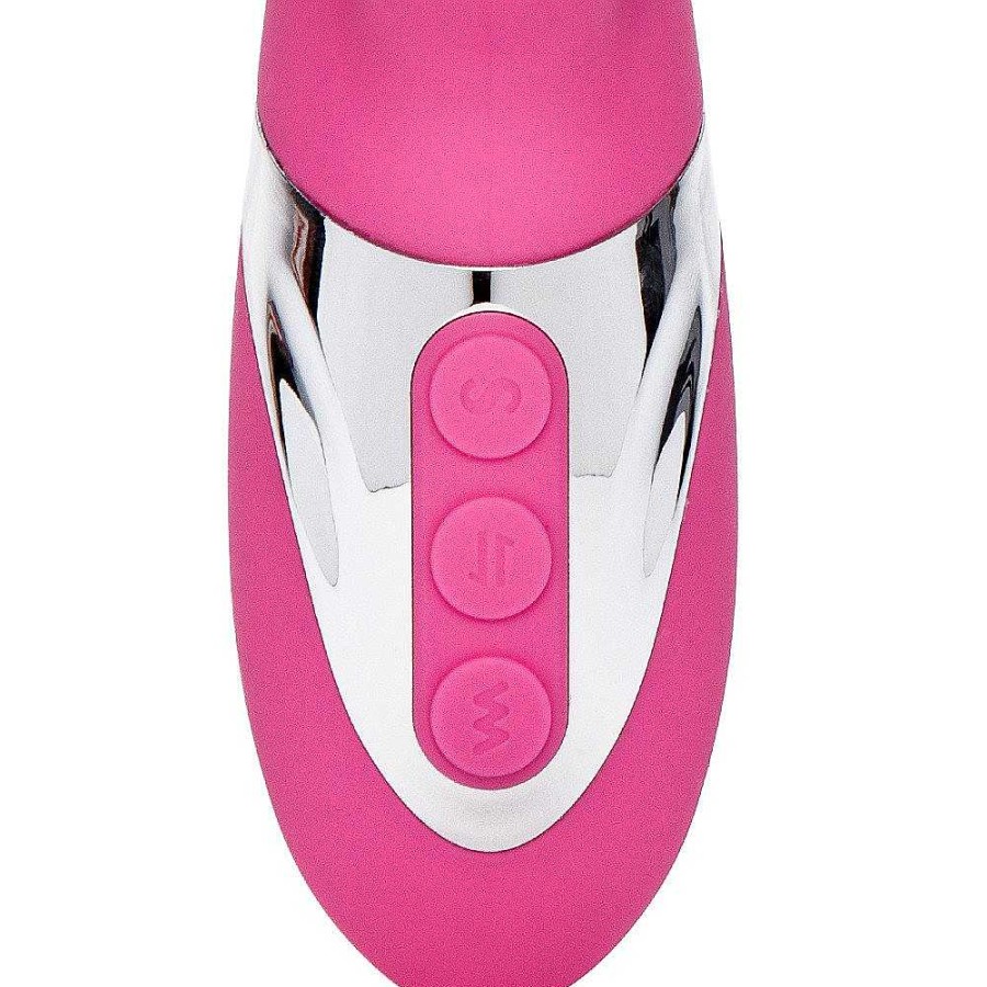 Bondara Bondara Rub It 3 Function Rolling Bead Rabbit Vibrator Pink Vibrators