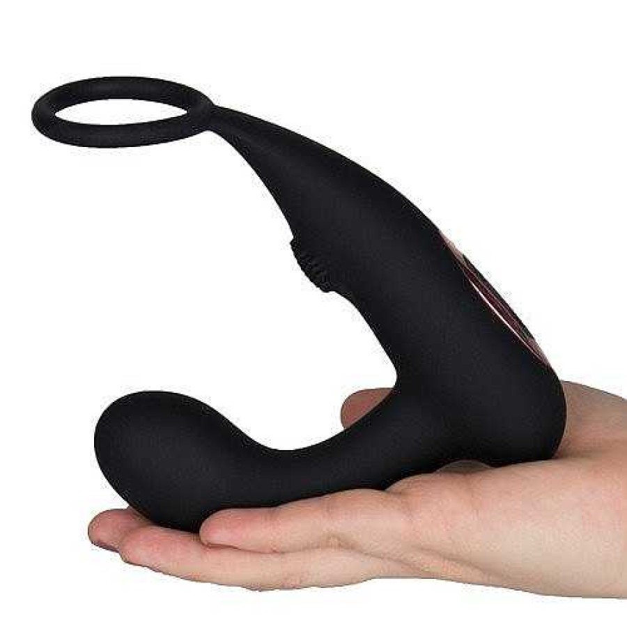 Bondara Bondara 10 Function Rechargeable Prostate Massager And Cock Ring Black Anal Toys