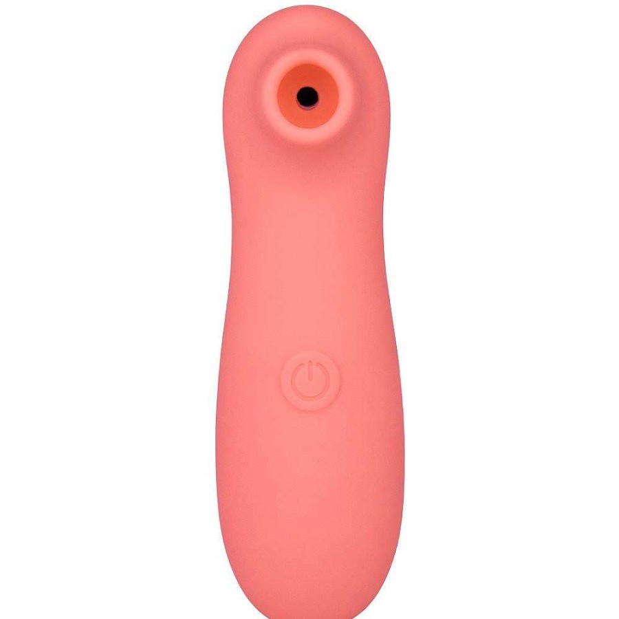 Bondara Kiss Silicone 10 Function Rechargeable Clitoral Stimulator Peach Vibrators