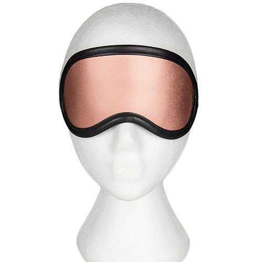 Bondara Boutique Bondara Luxe Real Leather Blindfold Rose Gold Blindfolds, Hoods & Masks