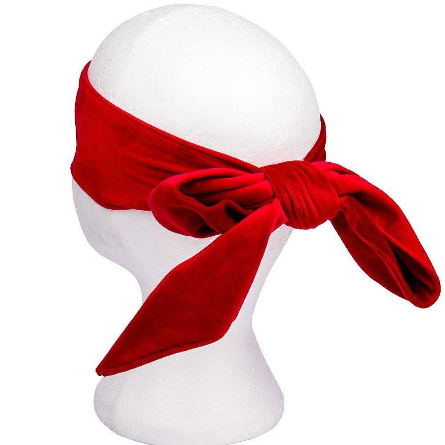 Bondara Bondage Bondara Curtain Call Velvet Blindfold Red Blindfolds, Hoods & Masks