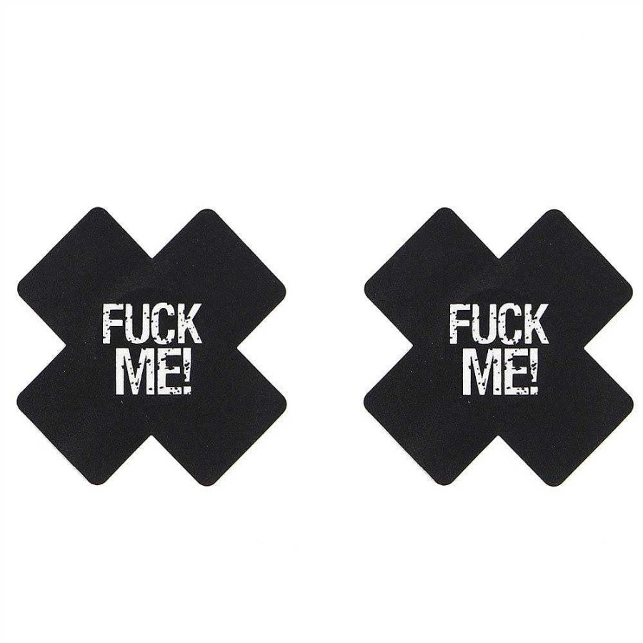 Bondara Lingerie Bondara 'Fuck Me!' Glow In The Dark Nipple Pasties Black & White Sexy Lingerie For Women