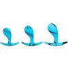 Bondara Mon Amour Blue Marble Silicone P-Spot Plug - 2.2, 2.5 Or 3 Inch Blue And Black Marble Anal Toys