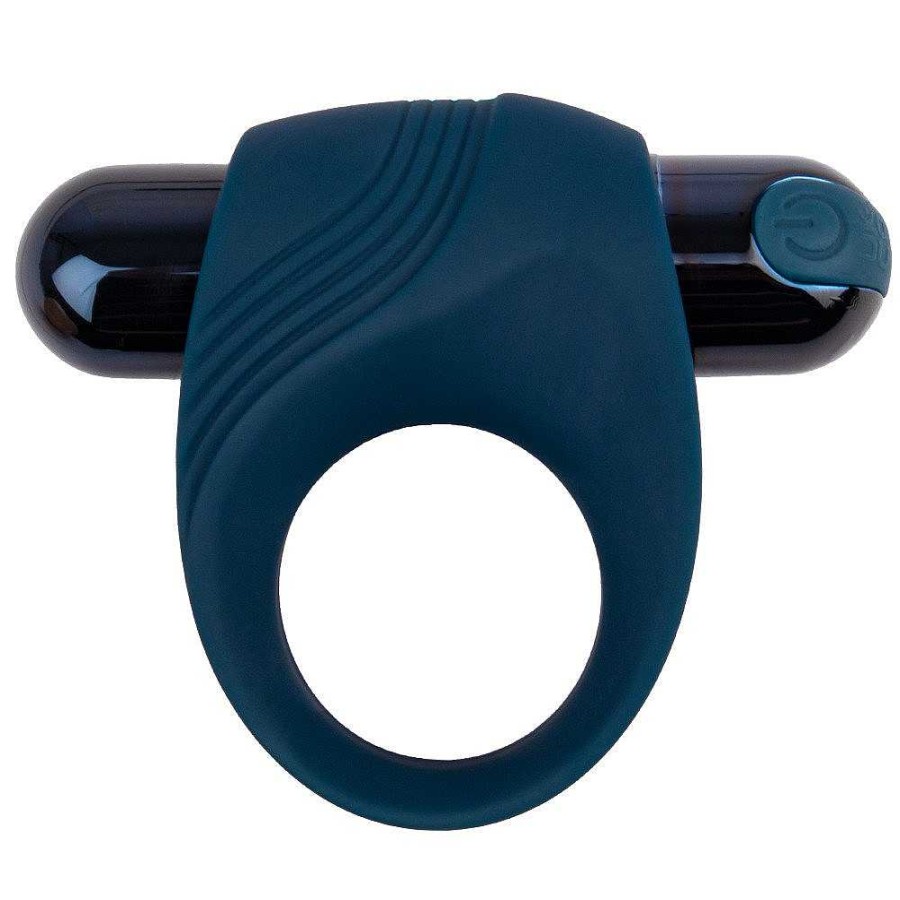 Bondara Bondara Hump & Grind Silicone 10 Function Bullet Cock Ring Blue Male Sex Toys