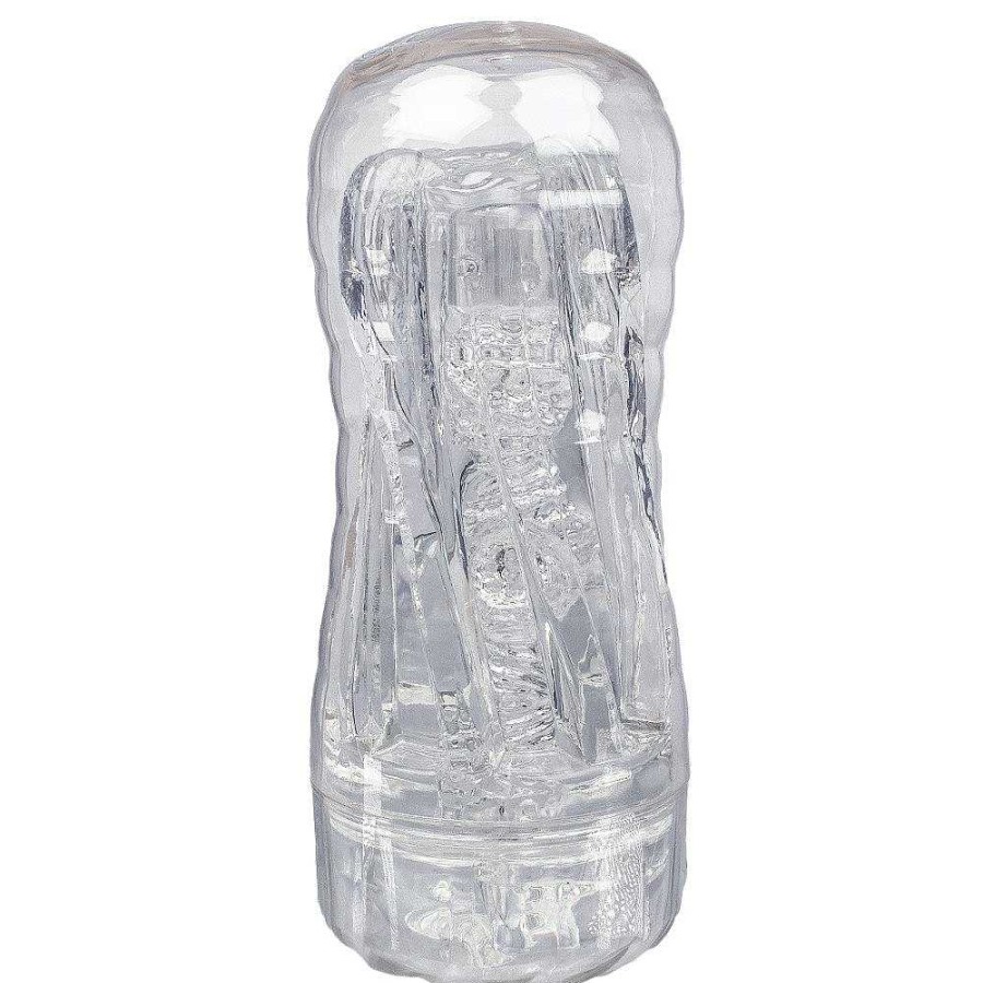 Boss Masturbators Boss Ice Tornado Realistic Vagina Masturbator - 7 Inch Clear Male Sex Toys