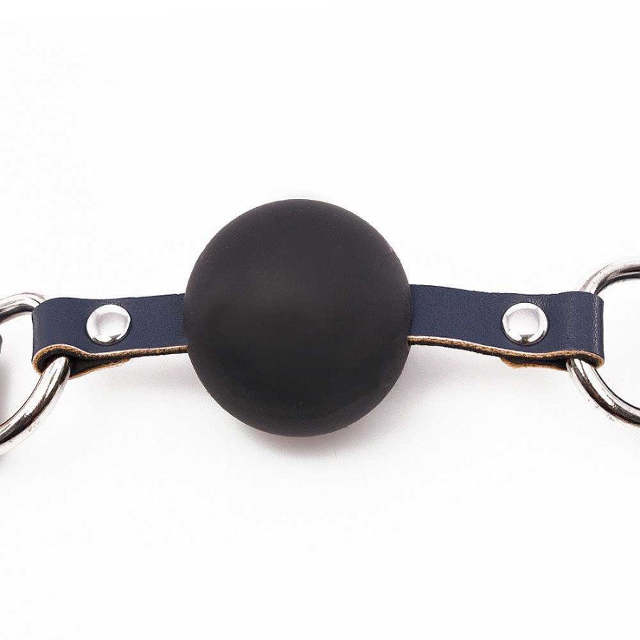 Luxe Bondara Luxe Royal Secret Ball Gag Navy And Silver Ball Gags & Mouth Gags