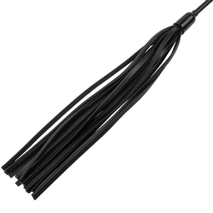 Bondara Bondara Ace Of Hearts Double Ended Flogger & Crop - 20.5 Inch Black Floggers, Whips & Ticklers