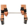 Bondara Bondara Soft Velcro Spreader Bar With Detachable Handcuffs Black And Silver Bondage Restraints & Handcuffs