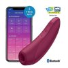 Satisfyer Satisfyer Curvy 1+ App Controlled Rechargeable Clit Stimulator Burgundy Vibrators