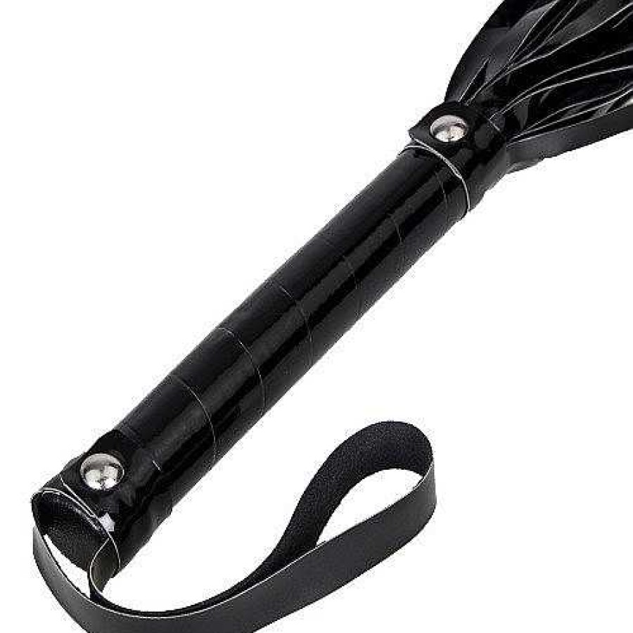 Bondara Bondara Patent Faux Leather Flogger - 21 Inch Black Floggers, Whips & Ticklers