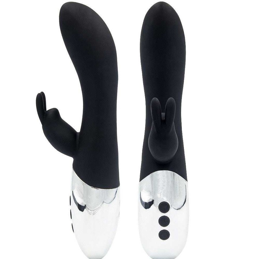 Bondara Bondara Boost Silicone 10 Function Rechargeable Rabbit Vibrator Black Vibrators