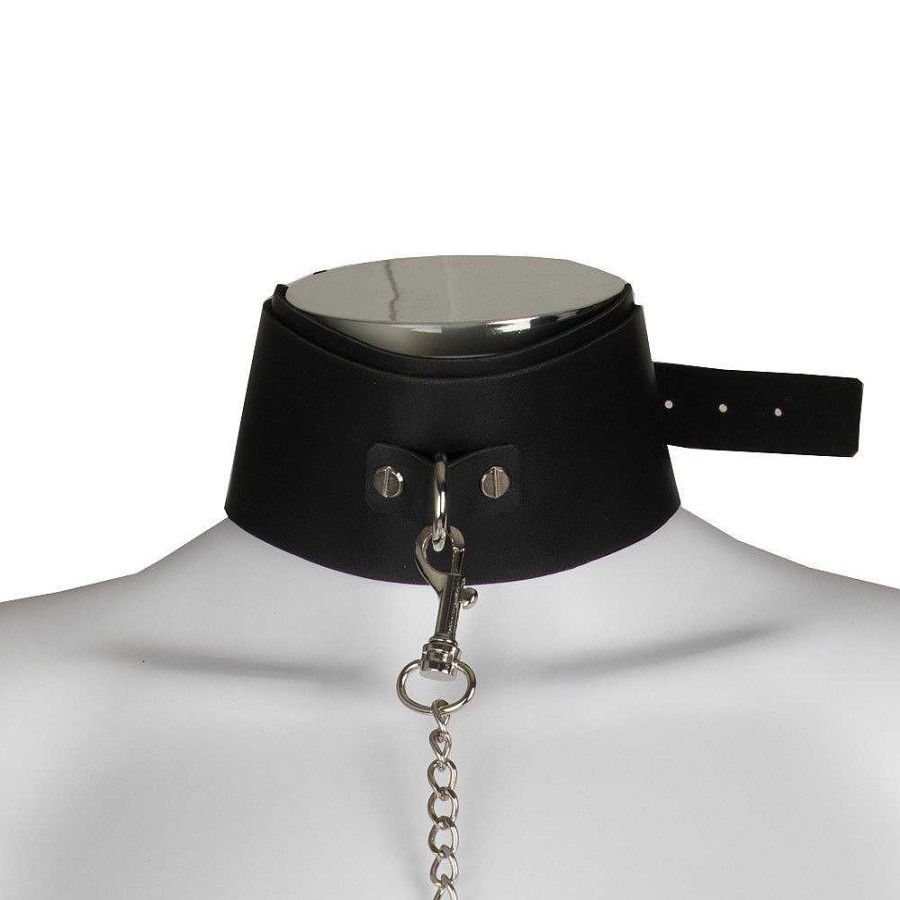 Bondara Bondara Intensity Faux Leather Collar To Wrist Restraint Black Bondage Restraints & Handcuffs