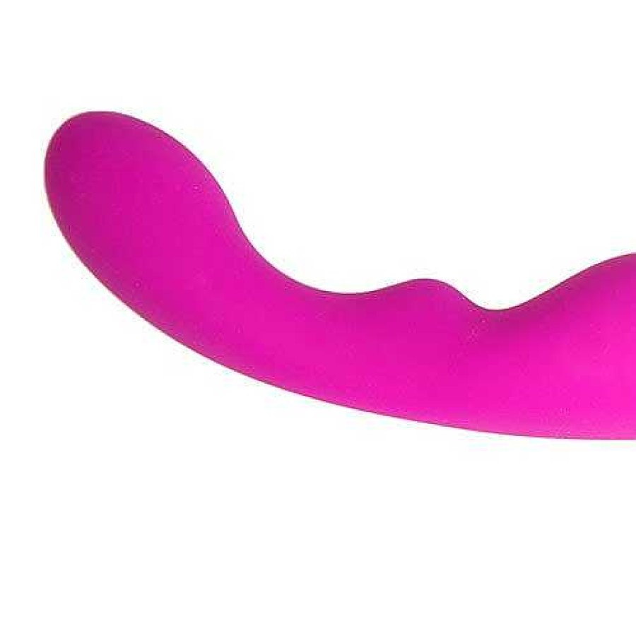 Bondara Bondara Silicone Curved Double Dildo - 10 Inch Magenta Dildos