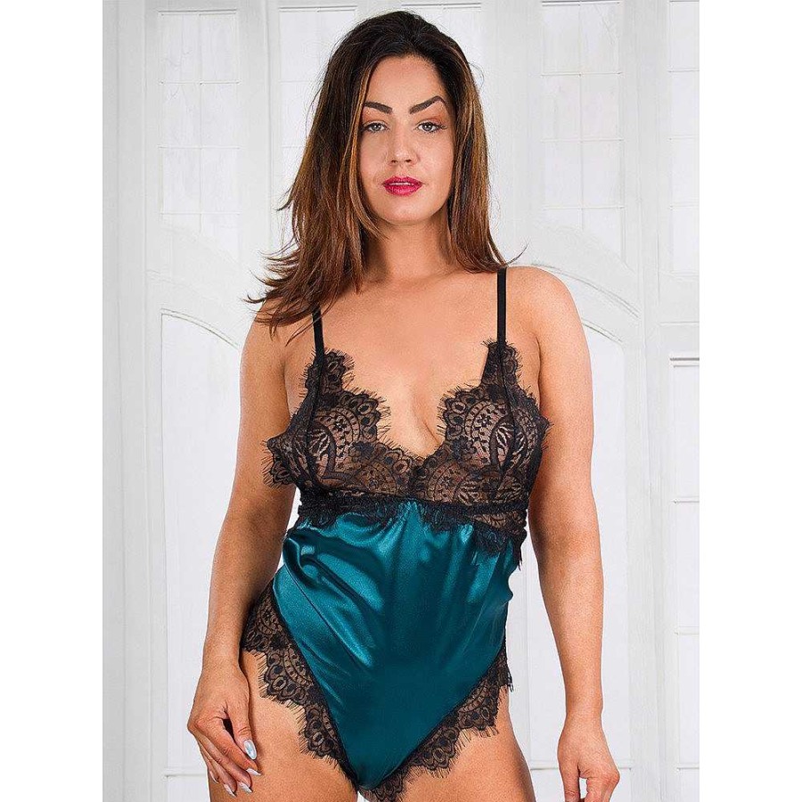 Bondara Flirt Bondara Flirt Satin Teddy Teal Sexy Lingerie For Women