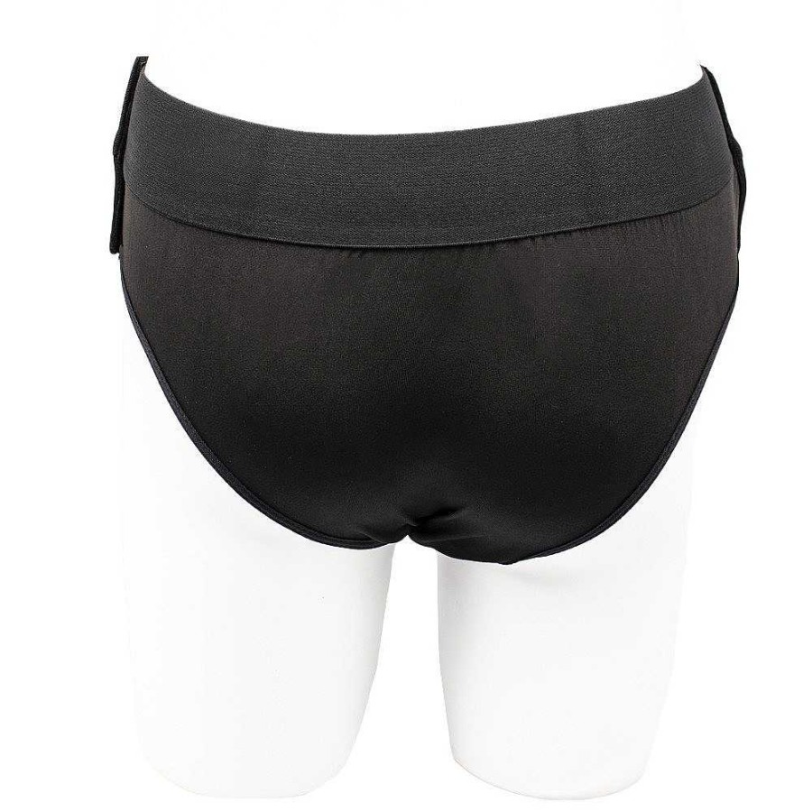 Bondara Bondara Packing And Strap-On Harness Briefs With Vibe Pockets Black Strap-Ons