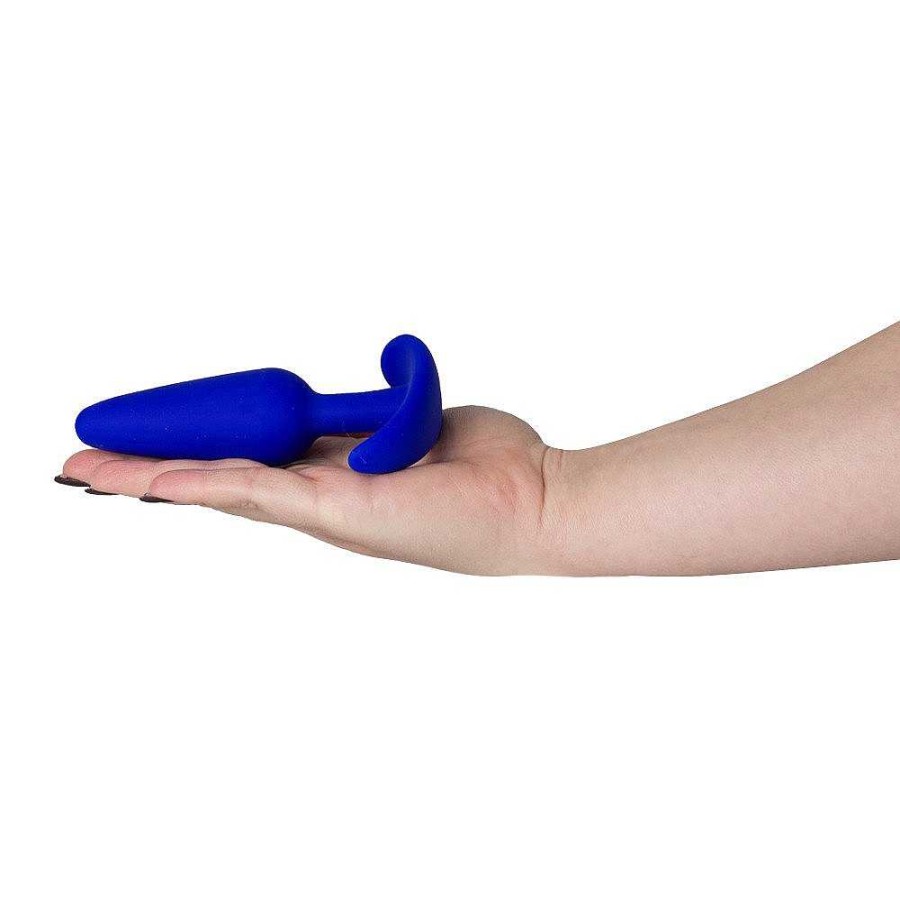 Bondara Bondara Blue Silicone Slim Anchor Butt Plug - 3, 3.5 Or 4.5 Inch Bright Blue Butt Plugs