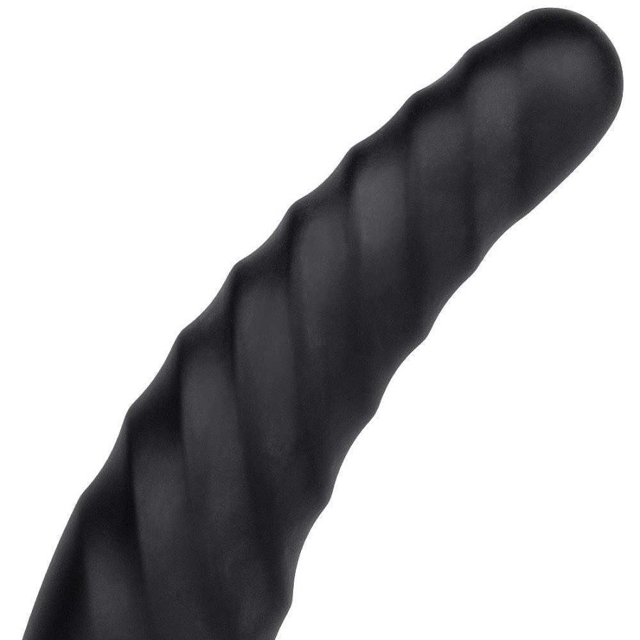 Bondara Bondara Pleasure Pointer Ribbed Suction Dildo - 5 Inch Black Dildos