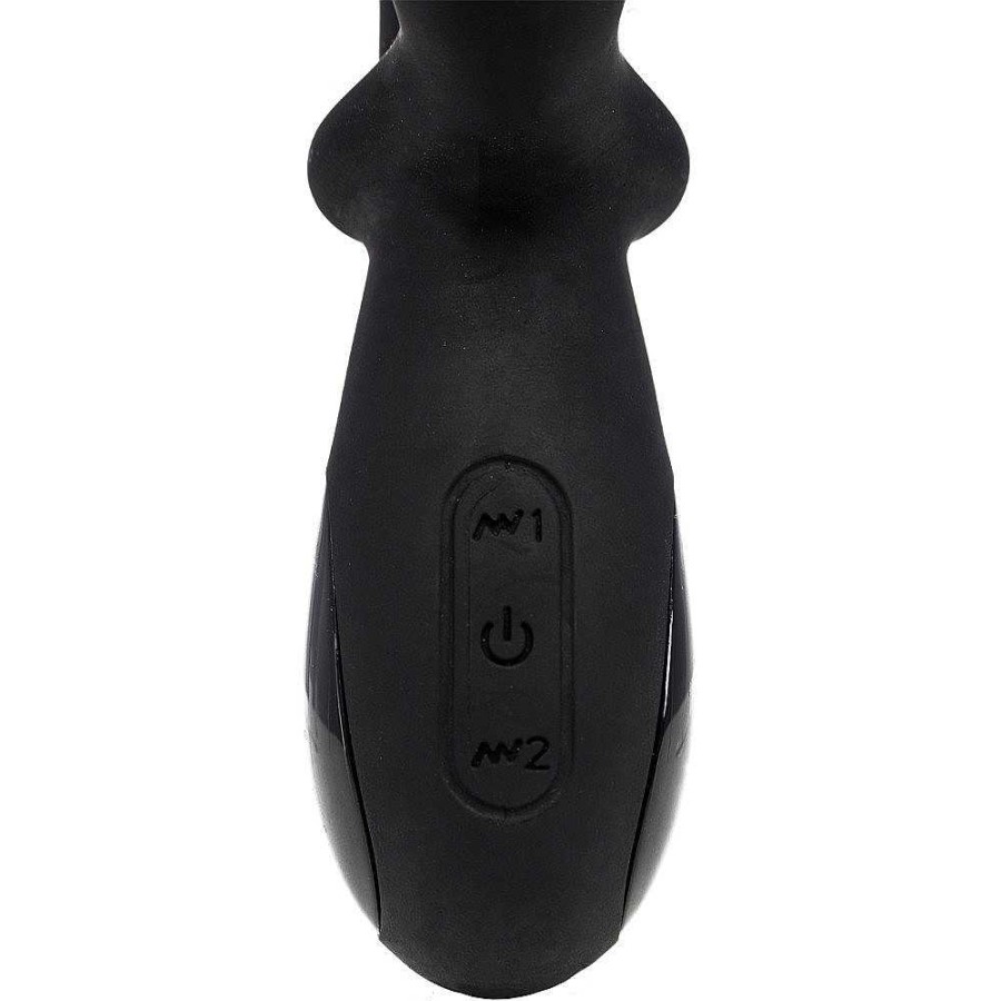 Bondara Sex Sparks Supercharge Silicone E-Stim Anal Vibrator Black Anal Toys