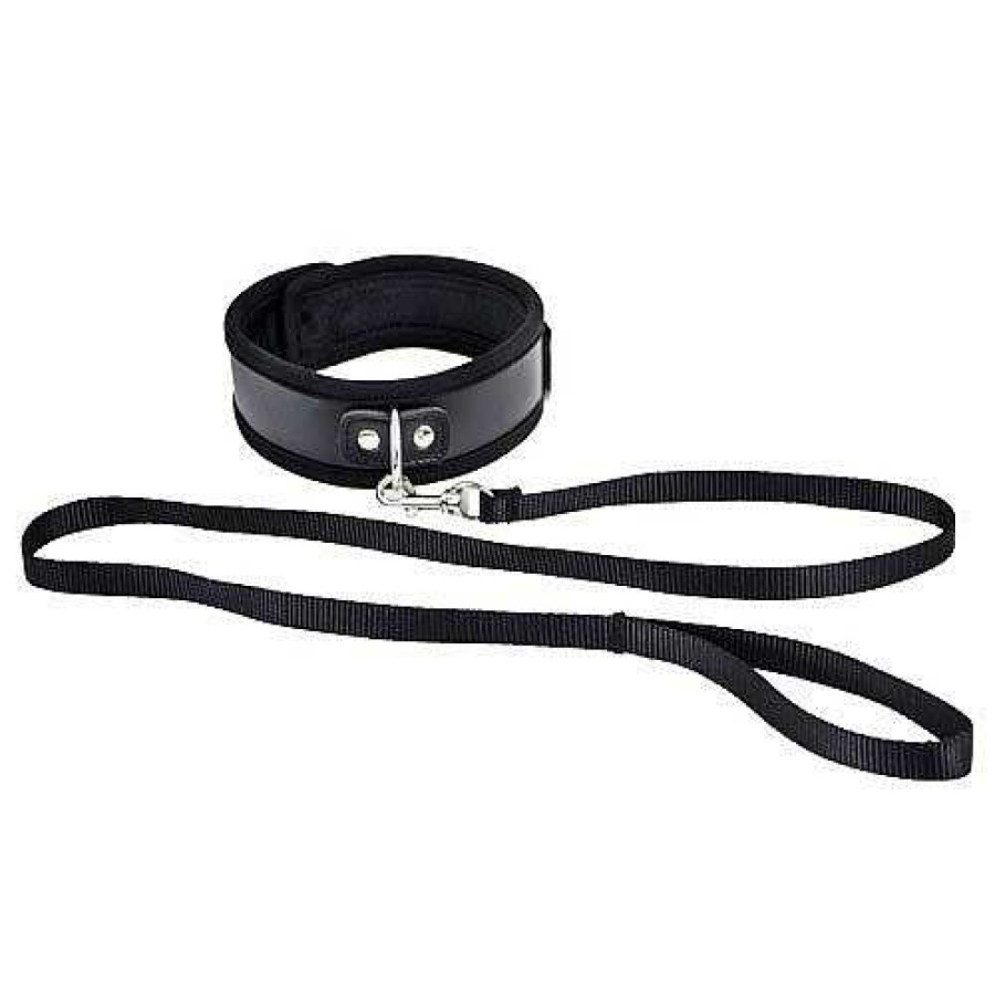 Bondara Bondage Bondara Collar And Leash Black Bondage Restraints & Handcuffs