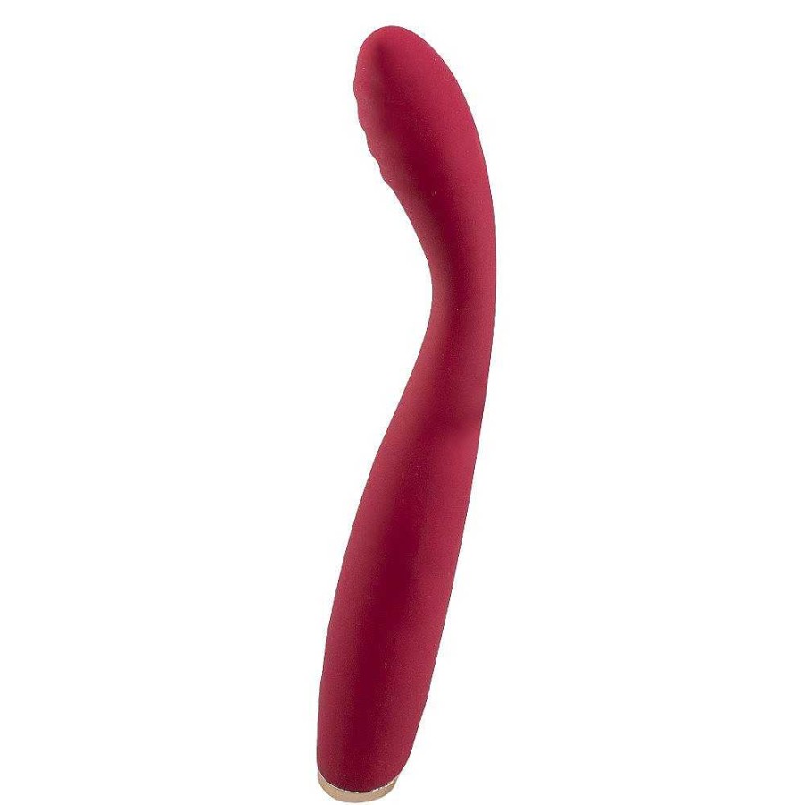 Bondara Bondara Velvet 10 Function Rechargeable Slim G-Spot Vibrator Red Vibrators