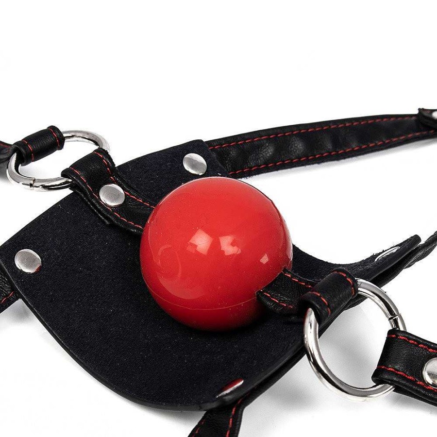 Bondara Bondage Bondara Faux Leather Ball Gag Muzzle Harness Ball Gags & Mouth Gags