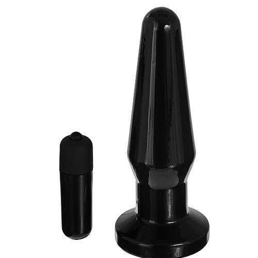 Bondara Vibrating Butt Plug - 5 Inch Black Butt Plugs