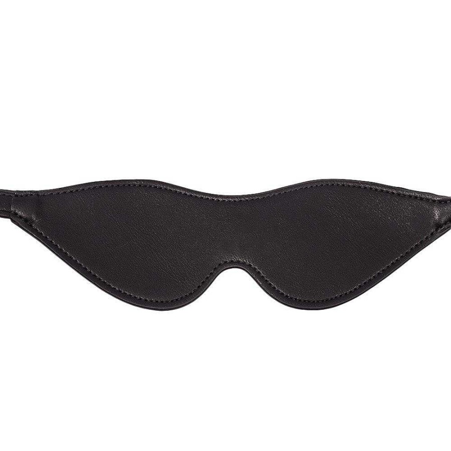 Luxe Bondara Luxe Gilded Cage Faux Leather Blindfold Black Blindfolds, Hoods & Masks